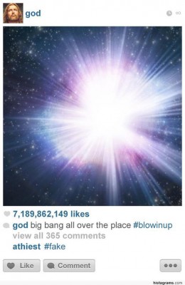 Ο Θεός παρουσιάζει ένα στιγμιότυπο από το Big Bang.