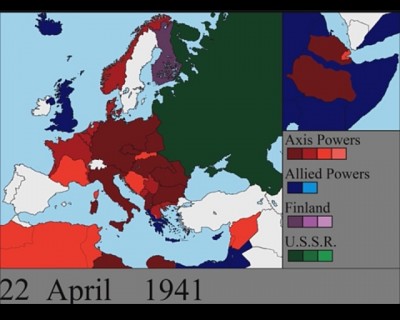 Δείτε όλο τον Β΄ Παγκόσμιο Πόλεμο στην Ευρώπη μέσα σε 7 λεπτά. Η εισβολή στην Ελλάδα και η υποχώρηση των Γερμανών στο Ανατολικό μέτωπο