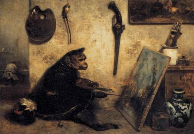 Οι πίθηκοι που ζωγράφιζαν. Οι κριτικοί τέχνης τους αποθέωσαν νομίζοντας ότι οι ζωγράφοι είναι άνθρωποι. Ο Πικάσο αγόρασε πολλά έργα τους