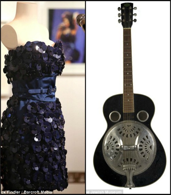 H κιθάρα που μοιραζόταν με τα αδέρφια της και το φόρεμα που φορούσε η Amy Winehouse σε μια βραδιά βράβευσης της στο Glastonbury το 2008