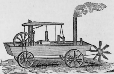 first car Oliver_Evans_-_Steam_carriage