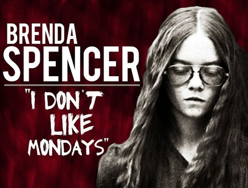 “I Don’t Like Mondays”. Το τραγούδι για την 16χρονη Μπρέντα Σπένσερ που άνοιξε πυρ εναντίον του δημοτικού σχολείου από το σπίτι της. Όταν ρωτήθηκε για το μακελειό απάντησε: “Δεν μου αρέσουν οι Δευτέρες”