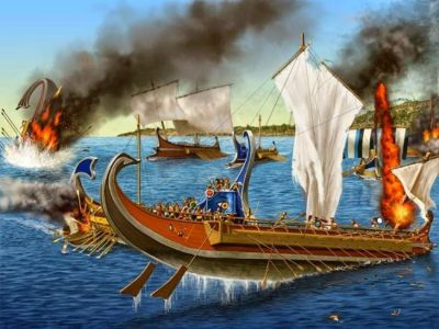 Η μάχη που οι Σπαρτιάτες νίκησαν τους Αθηναίους δίχως καμία απώλεια. Τους κατέλαβαν όλα τα πλοία στη στεριά, χωρίς ναυμαχία. Ο Λύσανδρος εκτέλεσε όλους τους αιχμαλώτους