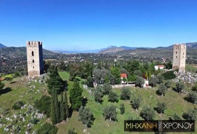 Οι “Δίδυμοι Πύργοι” του ερωτευμένου ιππότη στην Εύβοια. Εξεγέρθηκε κατά του Φράγκου ηγεμόνα που τον χώρισε από την αγαπημένη του (βίντεο drone)