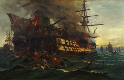 Η ναυμαχία των Σπετσών, όπου ο ελληνικός στόλος αυτοσχεδίασε και κατατρόπωσε 87 πλοία του τουρκοαιγυπτιακού στόλου. Πώς τέσσερις Έλληνες ναυτικοί παράκουσαν τις εντολές του Μιαούλη και παρέσυραν τους Τούρκους στην καταστροφή