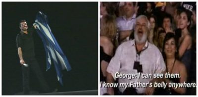 Γιατί ο Τζορτζ Μάικλ ενθουσιάστηκε στη συναυλία της Αθήνας. Η εμφάνιση με την ελληνική σημαία, οι ιαχές “Γιώργος – Γιώργος” και η παρουσία του Κύπριου πατέρα του