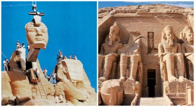 Ο εκπληκτικός ναός του Φαραώ Ραμσή Β’. Κόπηκε σε 120.000 ογκόλιθους για να μεταφερθεί, προκειμένου να κατασκευαστεί ένα από τα μεγαλύτερα φράγματα του κόσμου