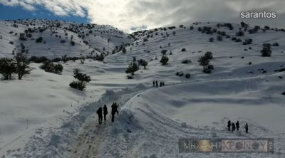 Ο χιονισμένος Ψηλορείτης από ψηλά. Εντυπωσιακές εικόνες από το ιερό βουνό των Μινωιτών, όπου η Ρέα έκρυψε τον Δία από τον Κρόνο και εκεί ζούσαν διαχρονικά όλοι οι αντάρτες της Κρήτης (βίντεο drone)