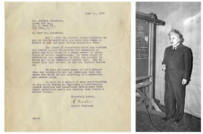 Η προφητική επιστολή του Αϊνστάιν για τους εβραίους πρόσφυγες που διώκονταν από τους Ναζί πριν από τον πόλεμο. Πουλήθηκε σε δημοπρασία έναντι 12.500 δολαρίων