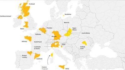 Ο χάρτης με όλες τις φυλές της Ευρώπης που θέτουν θέμα ανεξαρτησίας ή αυτοδιοίκησης. Που βρίσκονται οι 20 περιοχές που επιδιώκουν δικαιώματα και ξεχωριστή κρατική οντότητα