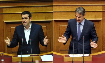 Τσίπρας: “Κύριε Μητσοτάκη, πιαστήκατε με τον κοριό στο αυτί”. Μητσοτάκης: “Καταθέστε πρόταση μομφής και θα ξαναβρείτε 157 βουλευτές “μπετόν αρμέ””