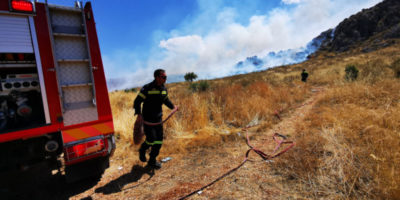 Πυρκαγιά σε αγροτοδασική έκταση στον Αλμυροπόταμο Ευβοίας. Προειδοποιητικό μήνυμα του 112 στους κατοίκους