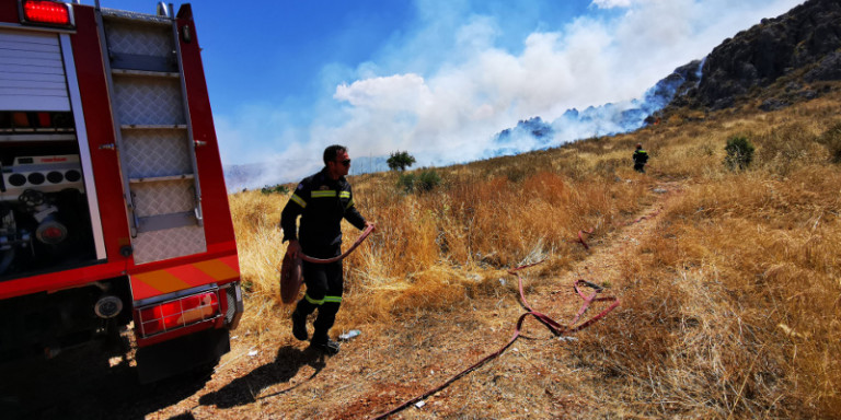 Πυρκαγιά σε αγροτοδασική έκταση στον Αλμυροπόταμο Ευβοίας. Προειδοποιητικό μήνυμα του 112 στους κατοίκους