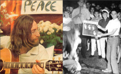 Γιατί εκατοντάδες έφηβοι στις ΗΠΑ έκαιγαν τις φωτογραφίες των Beatles και η Κου Κλουξ Κλαν τους “κάρφωνε” σε σταυρούς που έκαιγε; Η “αναγκαστική” συγγνώμη του Λένον για να ηρεμήσει η κατάσταση