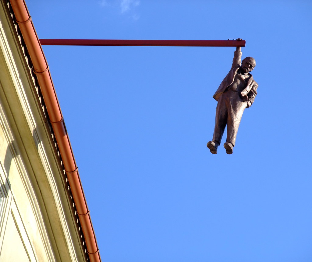 hanging man Prague Czechia Czech Republic Sigmund Freud