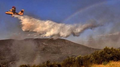 Σε εξέλιξη η φωτιά σε Αρχαία Ολυμπία – Πύργο – Μεσσηνία – 18 άτομα απεγκλωβίστηκαν από την Ανατολική Μάνη