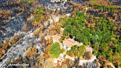 Το Τατόι μετά την καταστροφή. Δείτε συγκριτικές εικόνες από ψηλά και τι άλλαξε στο πρώην βασιλικό κτήμα (drone)