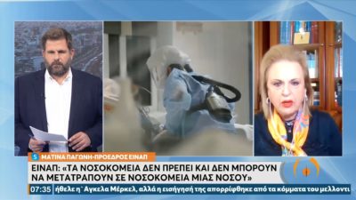 Σε οριακή κατάσταση τα νοσοκομεία – 94% των ΜΕΘ για ασθενείες με κορονοϊό είναι κατειλημμένες