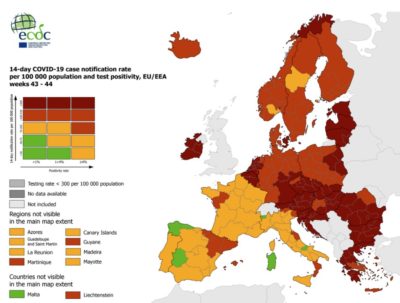 ECDC. Δέκα χώρες της ΕΕ βρίσκονται σε «πολύ ανησυχητική» κατάσταση- Ανάμεσα τους και η Ελλάδα