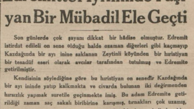 Απόκομμα τούρκικης εφημερίδας του 1932 αναφέρεται σε χριστιανό που έμεινε 10 χρόνια σε σπηλιά αρκούδας