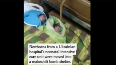 Ουκρανία. Βρέφη που βρίσκονται σε θερμοκοιτίδες μεταφέρονται σε αυτοσχέδιο καταφύγιο