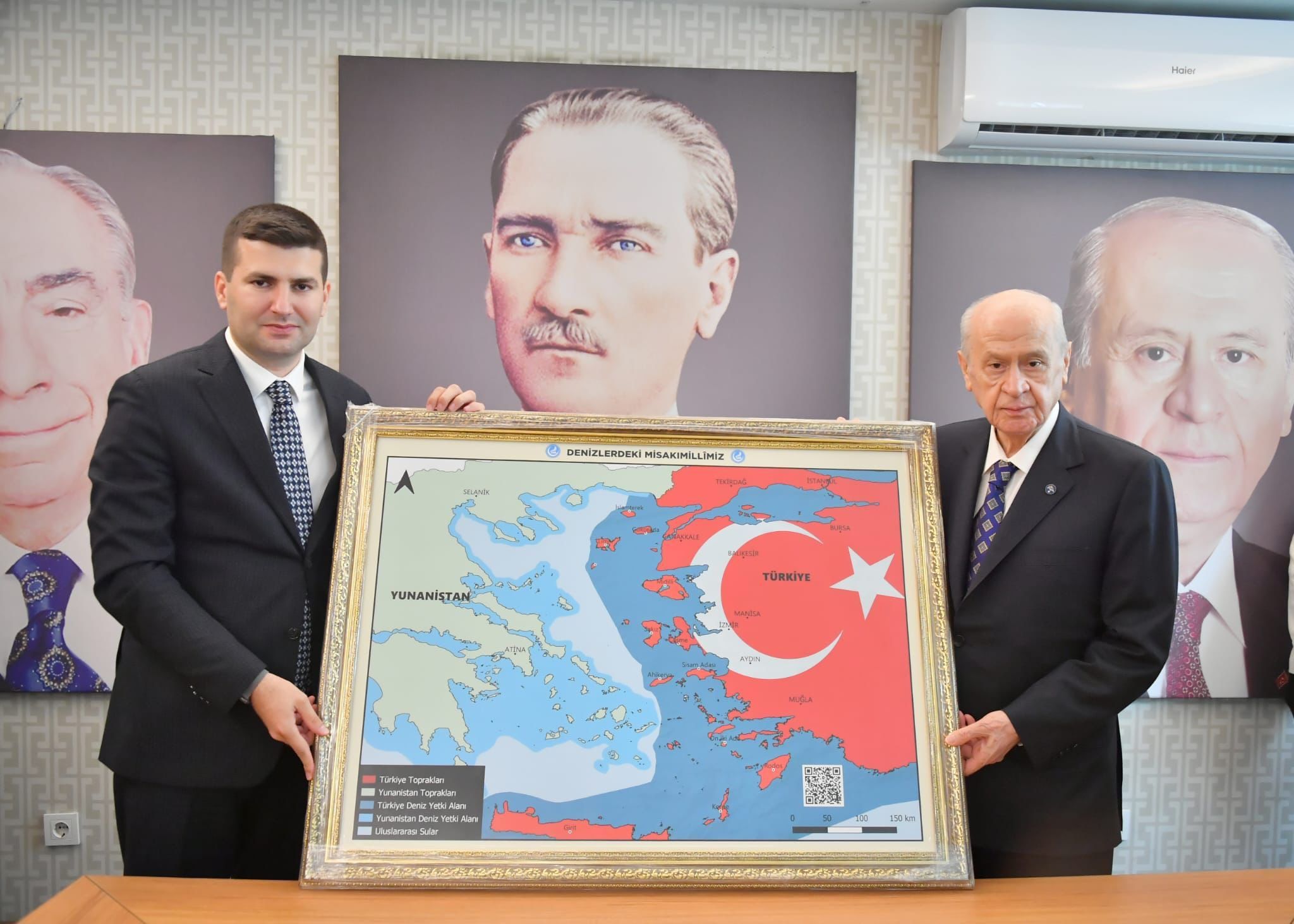 Απάντηση της Αθήνας στον χάρτη – πρόκληση του Μπαχτσελί. Δείχνει Αιγαίο και Κρήτη τουρκικά. “Είναι επιθετική ενέργεια”