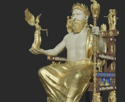 Ανακατασκευάστηκε και “ξαναζωντανεύει” το χρυσελεφάντινο άγαλμα του Δία. Δημιούργημα του Φειδία από το 430 π.Χ.