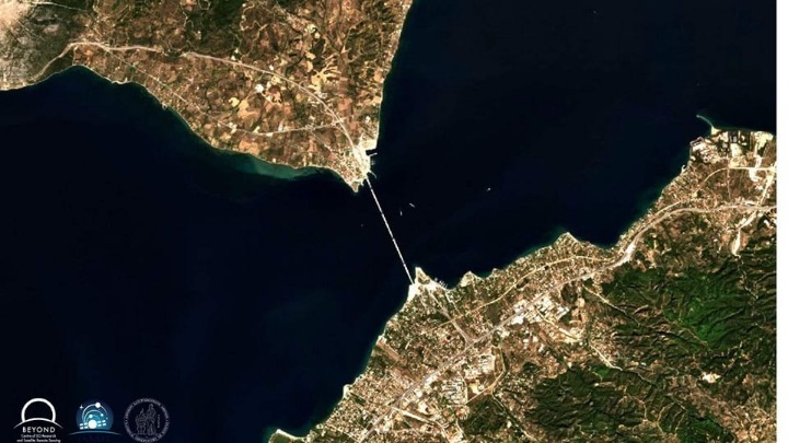 Η γέφυρα Ρίου-Αντιρρίου από το διάστημα. Η φωτογραφία που τράβηξε ο ευρωπαϊκός δορυφόρος Copernicus