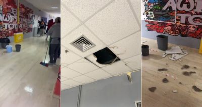 Έπεσαν τμήματα οροφής στο 2ο Λύκειο Ηγουμενίτσας λόγω της βροχής. Διακόπηκαν τα μαθήματα