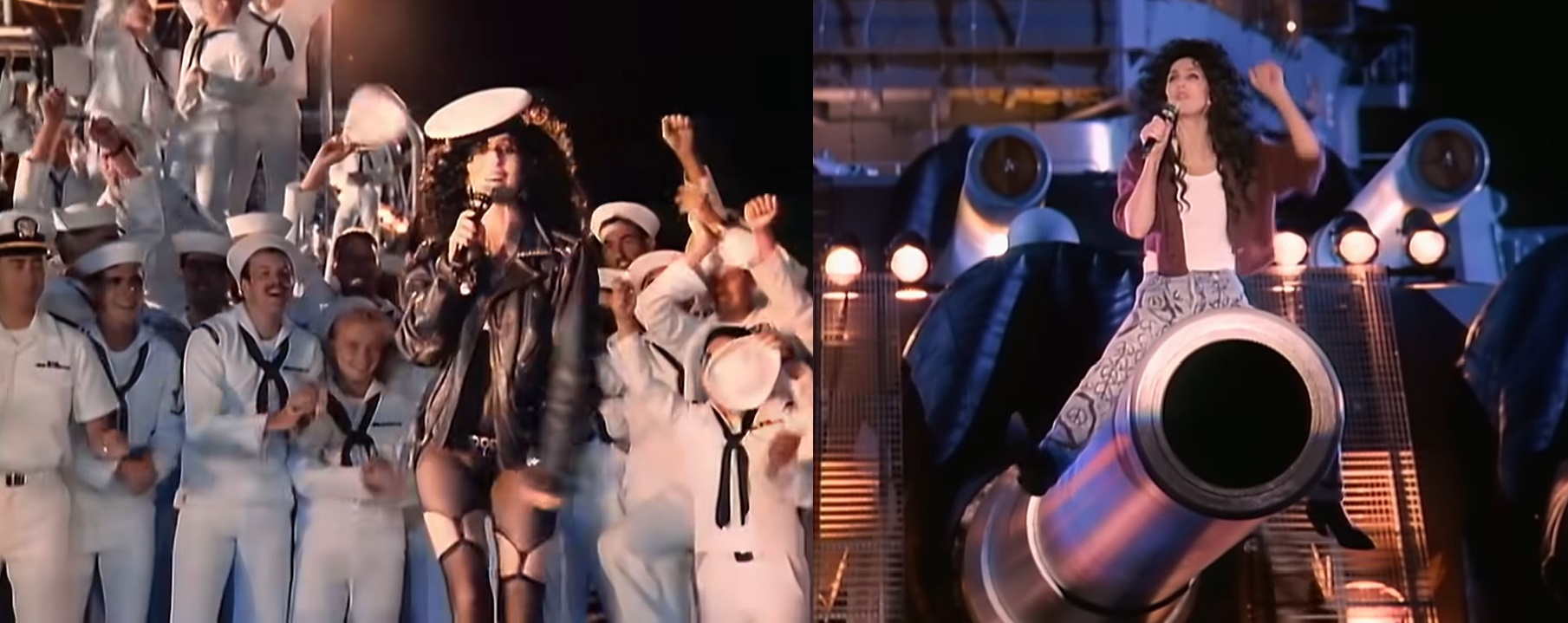 Η ημίγυμνη εμφάνιση της Cher στο ιστορικό θωρηκτό Μιζούρι, ήταν η απάντηση του ναυτικού στο Top Gun. Αποδείχθηκε φιάσκο