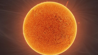 Ο ήλιος σε μία εντυπωσιακή εικόνα 140 megapixel. Η φλεγόμενη επιφάνεια του αστέρα και ο «τυφώνας» πλάσματος