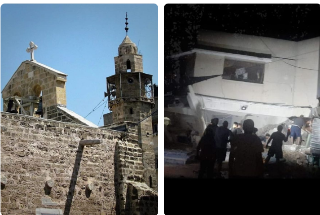 Γάζα. Καταστράφηκε ορθόδοξη εκκλησία. Δεν αναμένεται να ανοίξει σήμερα το πέρασμα για την ανθρωπιστική βοήθεια