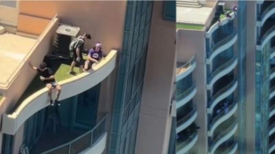 Βίντεο για υψοφοβικούς. Τρεις έφηβοι στέκονται σε περβάζι 37ου ορόφου στην Αυστραλία. Προβληματισμός για δυστυχήματα με πτώσεις