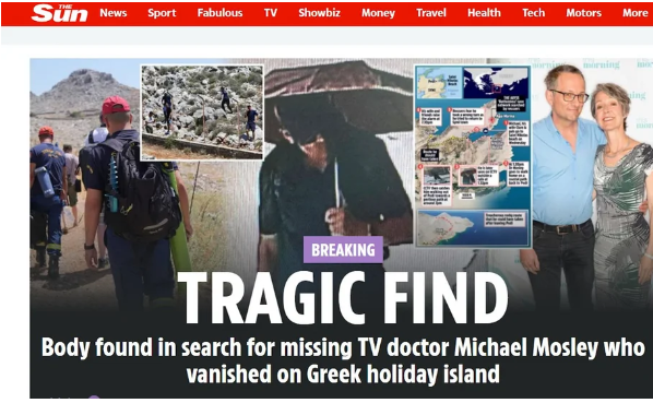 Σοκ στη Βρετανία με τον θάνατο του παρουσιαστή του BBC στη Σύμη. Tι μεταδίδουν τα τοπικά ΜΜΕ
