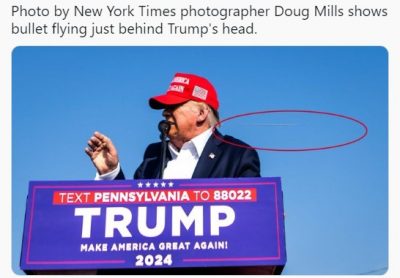 Φωτογραφία σοκ των New York Times με τη σφαίρα δίπλα στο κεφάλι του Τραμπ. Νόμιμο το όπλο, ανήκει τον πατέρα του δράστη