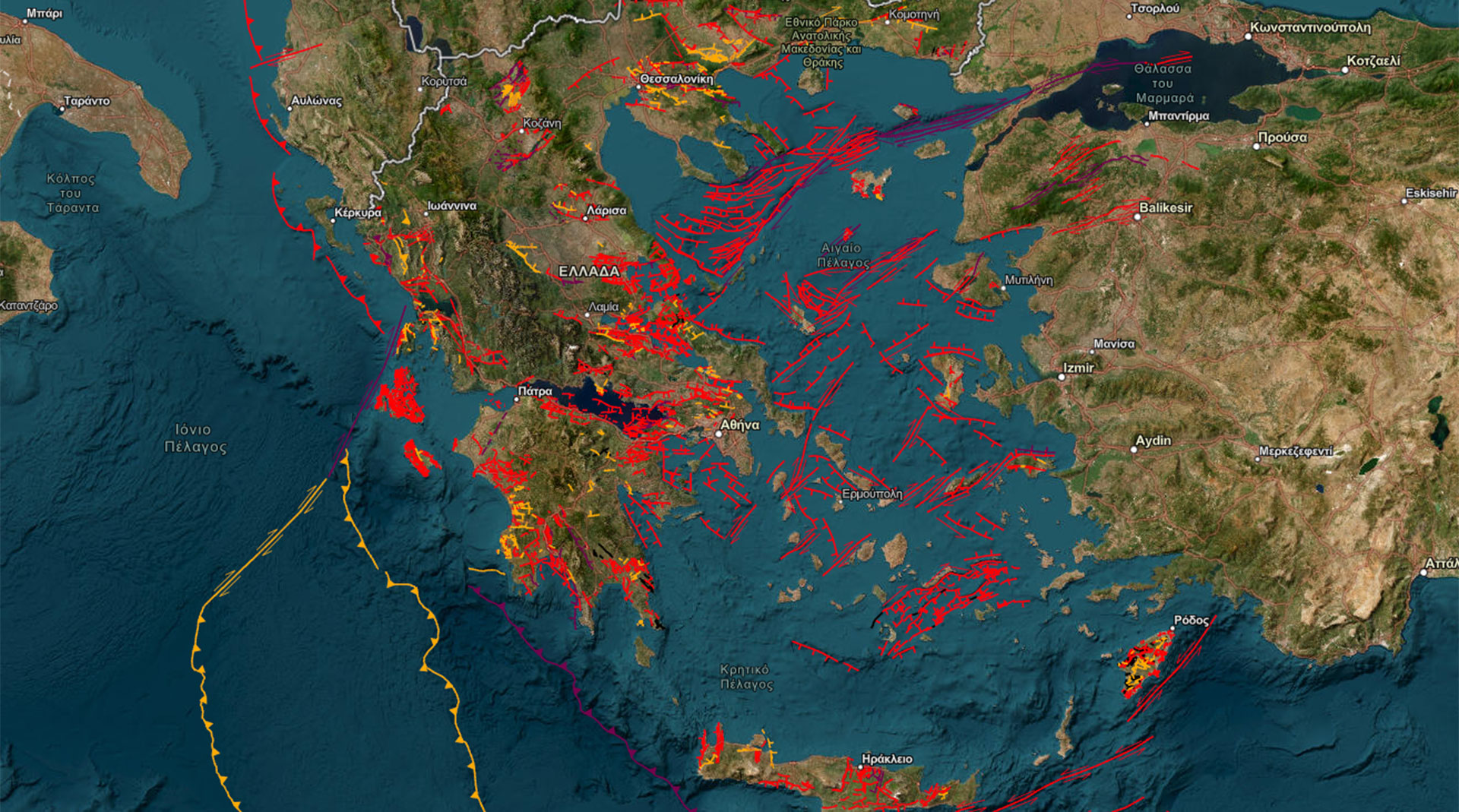 Πού βρίσκονται τα ενεργά ρήγματα της Ελλάδας. Ψηφιακός χάρτης προσβάσιμος σε όλους