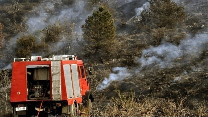 Φωτιά σε δασική έκταση στο Μονόλιθο Ρόδου. Επιχειρούν αεροσκάφη, ελικόπτερα και επίγειες δυνάμεις