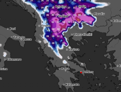 Σε ποιες περιοχές θα χιονίσει την Παρασκευή. Η αναλυτική πρόγνωση Κολυδά (χάρτες)