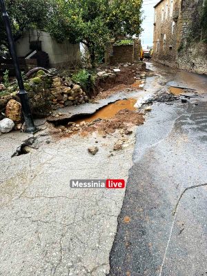 Δυτική Μάνη. Μεγάλες καταστροφές από την κακοκαιρία. Ξηλώθηκε παραλιακός δρόμος